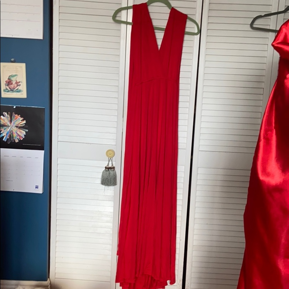 Full length spandex multi style halter dress